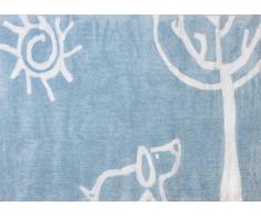 Aratextil été Tapis Enfant, Coton, Bleu Ciel, 120 x 160 cm