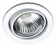 Brilliant AG G94505/05 Spot encastrable orientable, Métal, GU10, 50 W, Blanc, 8 x 8 x 0 cm