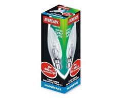 Eveready Ampoule bougie halogène Culot à baïonnette Ãconomie dénergie 28 W C35, transparent