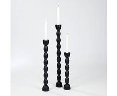 Lambert Brancusi 40137 Bougeoir en Aluminium, 63 cm, Noir