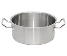 DE BUYER 3479.24 Faitout sans Couvercle, Acier Inoxydable, Gris, 24 cm