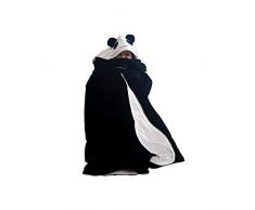 Soleil docre Polaire Plaid, Polyester, Noir, 110 x 140 cm