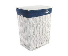 dvier SWWK-38wrt B Panier Ã Linge, Panier, Blanc, 40Â x 30Â x 54Â cm