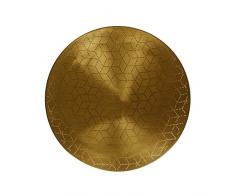 Kafka Goes Pink Coupe HD T3 40 Cum Plateau Rond en Laiton dorÃ© Mat-Motif : Cube, 40 cm