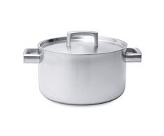 Berghoff Ron 5Â Plis Marmite en Acier Inoxydable satinÃ©, 24Â cm