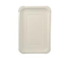 Einweggeschirr & Besteck Vaisselle & Couverts jetables 95627Â 500Â Assiettes, Carton [FF] rectangulaire, 17Â x 25Â cm, Blanc