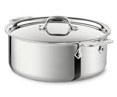 All-clad 4506 stainless steel viandes et lÃ©gumes avec couvercle, 1 casserole de 5,7 l, 26,5 cm