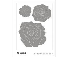 AG Design WTD 0484 Sticker Mural décoratif Motif Roses 65 x 85 cm
