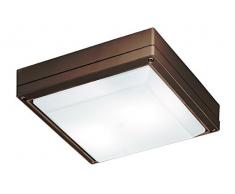 Viokef Lighting 4049303 Lustre Marron Sq Leros, Aluminium, E27, 27 x 27 x 8