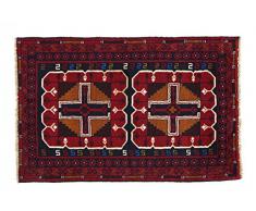 Eden Carpets kezil Tapis nouÃ© Ã la Main, Coton, Multicolore, 86Â x 133Â cm