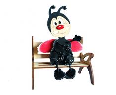 Bastel petranews-s, a-mKH3520GB Petra-Peluche Coccinelle avec Banc de Jardin en Bois
