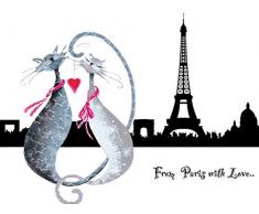 Editions Braun W08209 Robertson from Paris with Love Affiche Papier Gris 60x80 cm