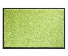 Paillasson Twister Anti-PoussiÃ¨re pour lIntÃ©rieur en Polyamide Vert Citron, 60X80 Cm