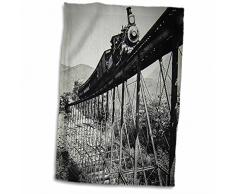 3dRose Lanterne Magique Slide Montagnes Tressel Pont Encoche Valley 4Â 800,6Â cm Serviette, Blanc, 15Â x 55,9Â cm