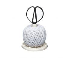 Kitchen Craft CISTRINGCRE Cordelette avec Ciseaux, Fer de Fonte, crème et Gris, 28 x 28 x 18 cm