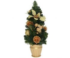 WeRChristmas Arbre de Noël LED Musicale et décoration Bell Pot Motif Renne, Acrylique, Multicolore, 32 cm