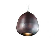 Lampe suspendue ogivale Kalixte - Produit 100% métal, Finition matte, Finition dorée | Un lustre suspendu rétro tout en courbes - Rouge oxyde (L24 x H30 x P24 cm)