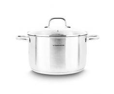 KITCHEN COOK Faitout Inox Avec Couvercle 28cm Tfi Modele Initial Ft28tfi