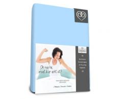 Bed-Fashion Drap-Housse élastique, éponge, Souple, Bleu, Lit Simple, 80 x 220 cm