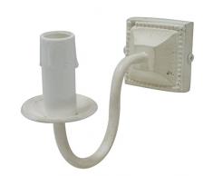 Better & Best Applique murale Ã 1Â lumiÃ¨re, avec base carrÃ©e avec dÃ©coration de billes, blanc, 7Â x 20Â x 12Â cm