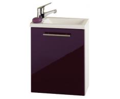 Posseik Alexo 5823 89 Meuble lavabo Blanc/cassis/brillant