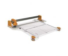 Fiskars Massicot rotatif ProCision A4, Ã45 mm 30 cm - A4, Avec système de double rail, Orange/Blanc, 1015748