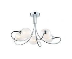 interfan 5L fibre plafonnier compatible LED G9, 33 W, chrome