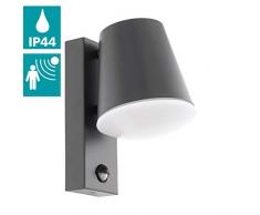 Eglo Caldiero Applique murale en acier galvanisé, Acier galvanisé. Plastique, anthracite