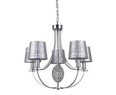 interfan Lampe suspension à 5 lumières Chrome