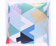 La Finesse - Housse de Coussin carrÃ©e dÃ©corative 50 x 50 cm pour la Maison en Coton pour Le Salon, Le canapÃ©, la Chambre Ã Coucher, Tissu colorÃ©, Taille Unique