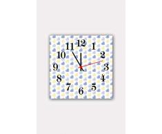 Bonamaison Horloge Murale en MDF, Multicolore, 30 x 30 cm