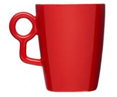 Sagaform 5015981 Loop Mug Porcelaine Rouge