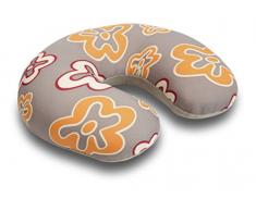 Maxx Coussin de Cou Fleurs Orange, 28Â x 28Â x 8Â cm