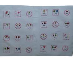 La Boîte à Broder COU061MB Coupons imprimés Calendrier de LAvent Lin Métis Blanc