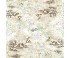 STAMPERIA INTERNATIONAL, KFT Serviette de table en papier de riz, Paysages enneigÃ©s, Taille unique