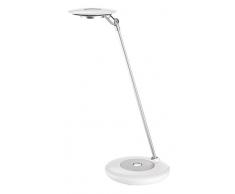 Alco 9216 Classe énergétique A, lampe de table LED, env. 40 cm, noir/argent, Aluminium, Blanc/argenté, 20 x 20 x 51 cm