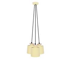 Tosel 21046 Lustre 3 Lumières, Acier/, E27, 40 W, Gris, 45 x 90 cm