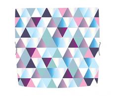 Tosel 40645 Plafonnier - Diamonds-Carré Tôle Acier, Peinture époxy, Verre sérigraphe phot, E27, 100 W, Photo Couleur