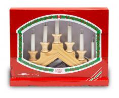 Konstsmide 2547-100 Chandelier Bois 7 Lampes Claires Naturel 230 V