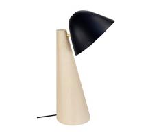 Tosel 90252 Lampe Bureau 1 Lumière, Bois/, E14, 40 W, Noir, 25 x 42 cm