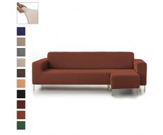 Eiffel Textile Housse Ã©lastique de CanapÃ© Rustique Chaise Longue Court Droit, Coton, Marron, 41Â x 21Â x 6Â cm