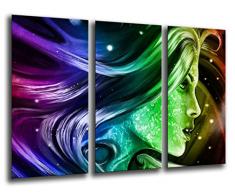 Tableau Moderne Photographique, Impression sur bois, Image fantaisie abstraite, 97 x 62 cm, ref. 26135