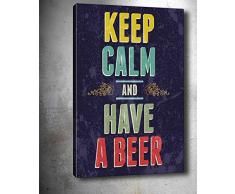 Bonamaison Peinture sur toile, multicolore, 50 x 70 cm - ConÃ§u et fabriquÃ© en Turquie