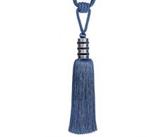 STEPHANOISE Embrasse Fantaisie, Bleu Lavande, 29(h Pompon) x79 cm