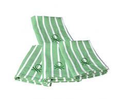 United Couleurs of Benetton. CASA Benetton Lot de 4 torchons de Cuisine 33 x 45 cm 170 g/mÂ² 100% Coton Vert 45 x 33 cm