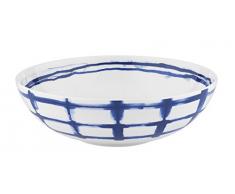 R2S 1711INDI Coupelle 18,5 cm, Bone China, Blanc/Bleu, 18,5 x 18,5 x 6 cm