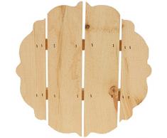 Walnut Hollow Noyer Creux festonné Dessous de Plat, Multicolore