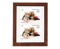 Inov8â30 x 20 cm avec Cadre Photo 15 x 10 cm - 2 Inserts Lot de 2 Dessous de Plat Rustique en Teck