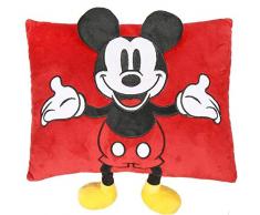 Mickey Mouse Coussin avec Applications Référence CD Textiles de la Maison Unisexe Adulte, Rouge, S/T