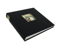 Goldbuch Album Photo avec Découpe, Bella Vista, 25 X 25 Cm, 60 Pages Blanches avec Intercalaires Glassine, Lin, Noir, 24897